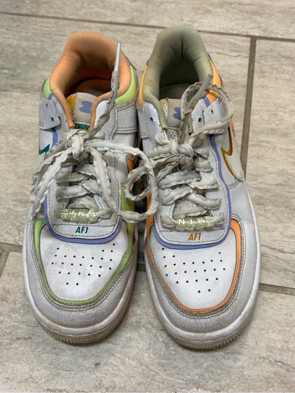 Nike Air Force 1 Shadow White Multi-Color DX3718-100 Women's Size 6.5